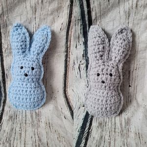 Crochet Blue Gray Easter Peeps
